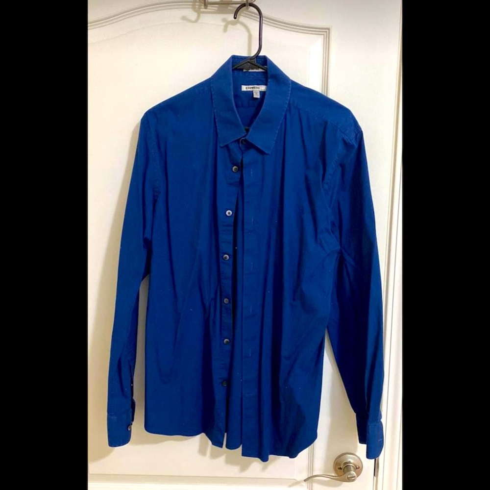 Express Blue Button Down Shirt